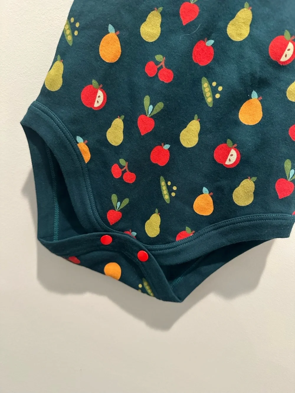 Little Green Radicals Baby onsie with Multicolor Vegetable Motif